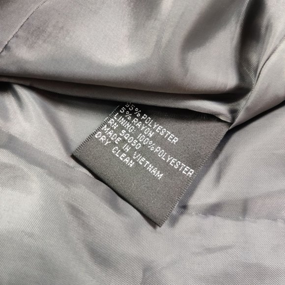 KASPER Womens petite avant garde career power suit blazer jacket grey sz 4P - Picture 5 of 6